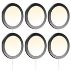 Under Cabinet Mini Panel Lighting Touch Wireless Switch 6 Pack Black Cct