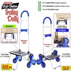 Stair Climber Bigger Trolley Dolly  Blue Shopping Grocery Foldable Cart Condo   