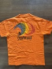 Hanes 80s Vintage Surf T-shirt Orange Happy Shirts Us Made Size Large