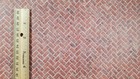 Miniature Weathered Brick Embossed Paper Herringbone Pattern 1 12 Scale Scenery