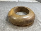 Antique Wood Hat Block Millinery Hatters Brim Mold Form 2 5 8 X 7 1 8 Display