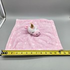 Hb Hudson Baby Pink Unicorn Security Blanket Lovey Stars Plush White Soft Fleece