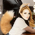 Cat Wolf Fox Ears And Tail Set For Kids Fluffy Fox Tail Cosplay Party Wolf Costu
