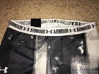 Under Armour Youth Fitted Heat Gear Capri Size Large  Gray black Compression New