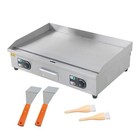 30  Flat Top Electric Grill 3000w Commercial Griddle Stainless Steel Countertop