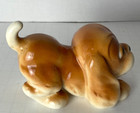 Vintage Ceramic Puppy Dog  Figurine Long Ears Tongue Out Made In Japan Pre Owned