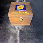 Handmade Mexican Wooden Decorative Flower Box Puerto Vallarta