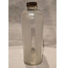 Antique Water Bottle Embossed Glass Vintage Farmhouse Decor Collectible Jug