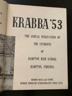 Hampton High School Yearbook 1953  the Krabba  53 Hampton  Virginia Va