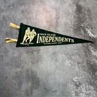 Vintage Rock Island Independents Green   Cream Pennant  Nfl Oxford Pennant