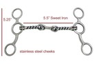 Aj Tack Junior Cow Horse Short Shank Stainless Steel Dogbone Twisted Gag Bit