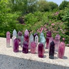2 2lb Natural Fluorite Quartz Obelisk Crystal Wand Point Healing Random