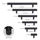 Black Square T Bar Drawer Pulls Knob Stainless Steel Kitchen Cabinet Handles Lot