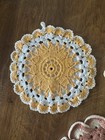 Lot Of 3 Vintage Crocheted Potholders Trivet Handmade