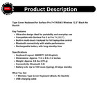 Type Cover Keyboard For Surface Pro 7  7 6 5 4 3 Wireless 12 3  Black No Backlit