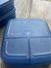 Tupperware Eco Lunch-it Divided Containers 3 Piece Set Blue 550ml