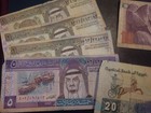 Vintage Middle East Banknote Lot Saudi Arabia Riyal Egypt Pounds Piastres Joblot