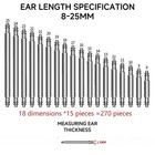 270pcs Stainless Steel Watch Spring Bars 8mm-25mm Strap Band Repair Pins Tool