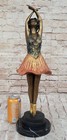 Prima Ballerina Bronze Sculpture Art Nouveau Deco Marble Base Figurine Figure Nr