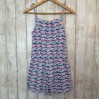 Vineyard Vines Girls Size Xl Blue Pink Whale Pima Cotton  Romper Pockets Preppy