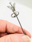 Antique Sterling Hatpin Head Of Woman Body Of Scary Bird A Harpie Collectible