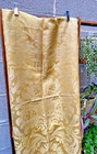 Antique French Large Scale Golden Yellow Frame Design Damask Textile Panel