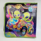 Lisa Frank Zoomer   Zorbit Aliens 3 Ring Binder Trapper Keeper Zip Vintage Read