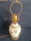 Rare Vintage Ginger Jar Table Lamp  15    High W o Shade  Hand Painted 