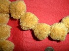 Vintage Cotton Gold 1  Pom Pom String Made By Conso 2 Yards