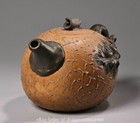7 2  Marked Old Chinese Purple Sand Flower Leaf Lid Tea Pot Teapot