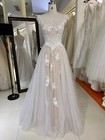Boho A-line Lace Wedding Dresses Spaghetti Straps Backless Applique Bridal Gowns