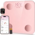 Smart Digital Bathroom Scale Body Weight Bmi Body Fat Pink Sync Fitbit Apple
