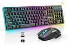 2 4g Wireless Gaming Keyboard And Mouse Rgb Backlit Rechargeable For Pc Laptop