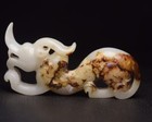 Handcarved Hetian Jade Chinese Dragon Pendant Antique Original 519