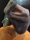 Vintage East German Army Military Winter Fur Hat Gray Sz 56