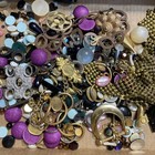2 Lbs Jewelry Parts Junk Drawer Crafters Lot Vintage Findings Beads Cabochons
