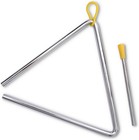 7 Inch Musical Steel Triangle Hand Percussion Instrument With 7 Inch  Yellow 
