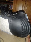 Ovation 18 1 2 Black Saddle  English Sturrups  Stirrup Leathers  Saddle Pad