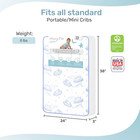 Dream On Me 2-in-1 Breathable Pocket Coils Inner Spring Portable Crib Mattress  