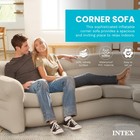 Intex Inflatable Corner Living Room Neutral Sectional Sofa  open Box   3 Pack 
