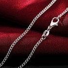 Genuine 925 Sterling Silver Curb Chain Necklace Lobster Clasp 16 -30  Gifts