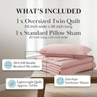 Stitched Twin Xl Quilt Bedding Set  Dorm Room Bedding  Hotel Quality Microfiber