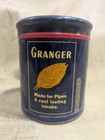 Vintage 1920s Granger Rough Cut Pipe Tobacco Tin Can Pointer Dog Liggett Myers