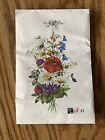 Swiss Appenzell Handkerchief Embroidered Lily Vintage 1980s Delicate