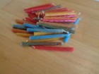 Twisted Hannukah Candles Menorah Israel Vintage Partial Box Of 30  Broken Rough