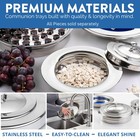 Silver Stainless Steel Holy Communion Bread Serving Tray For Church