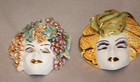 Pair Of Vintage Porcelain Pin Brooch