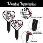 Memorial Grave Markers Cemetery Decorations  Heart Memorial Cemetery Stakes