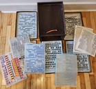 5-slot Original Vintage Letraset Wooden Storage Cabinet Case With 65  Pages
