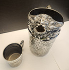 James W Tufts Quadruple Plate Lion Spout Pitcher Cup   Tray Aesthetic Movement